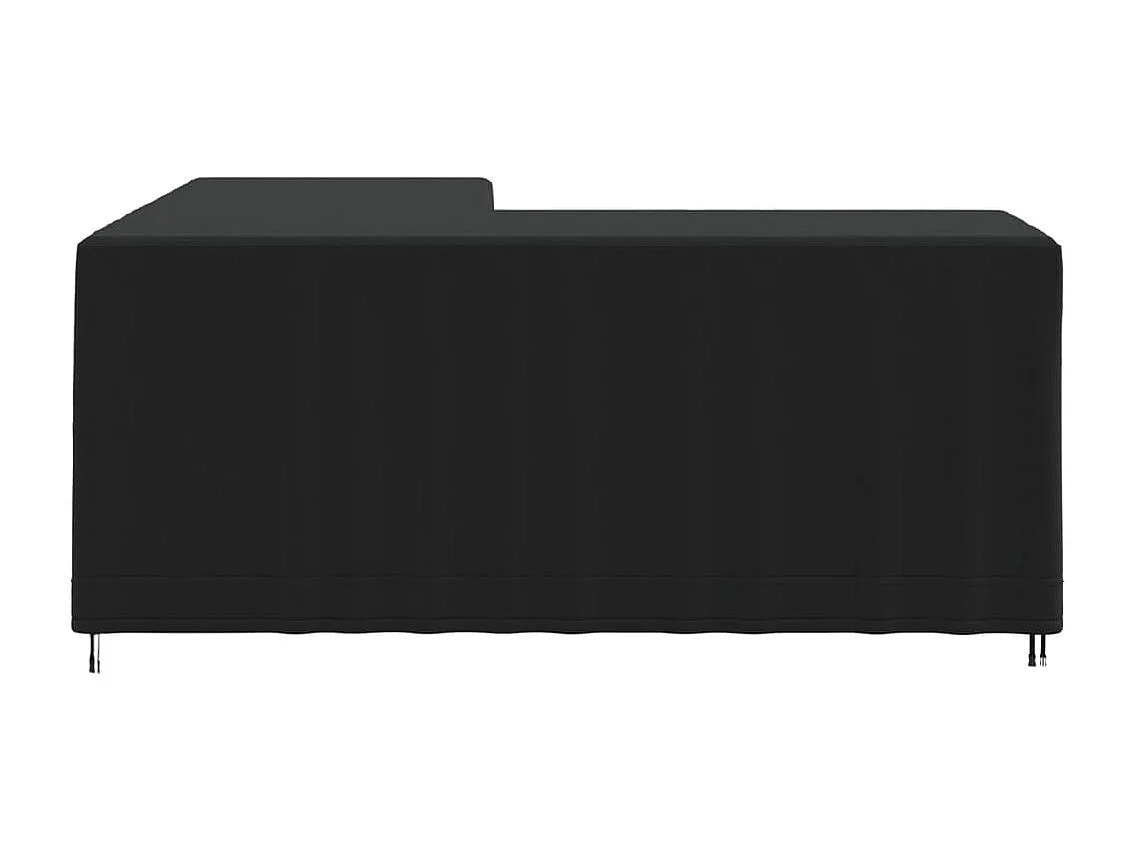 Housse pour canapé en forme de L noir 215x215x80 cm oxford 420D