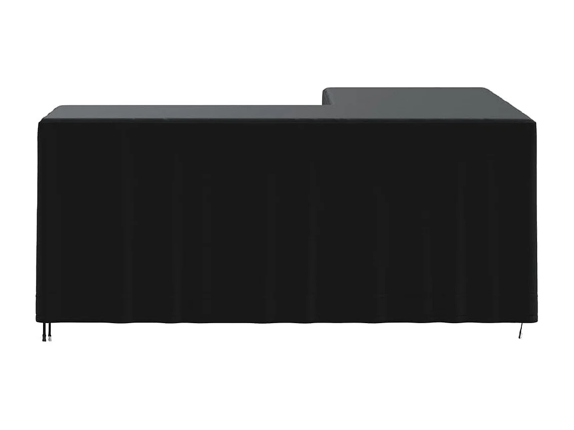 Housse pour canapé en forme de L noir 215x215x80 cm oxford 420D