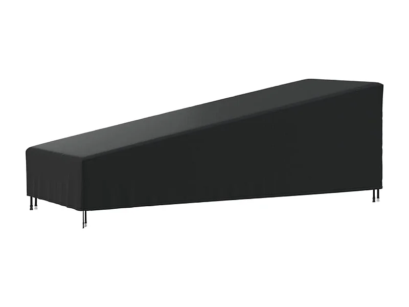 Housse de chaise longue noir 203x81x25/63 cm oxford 420D
