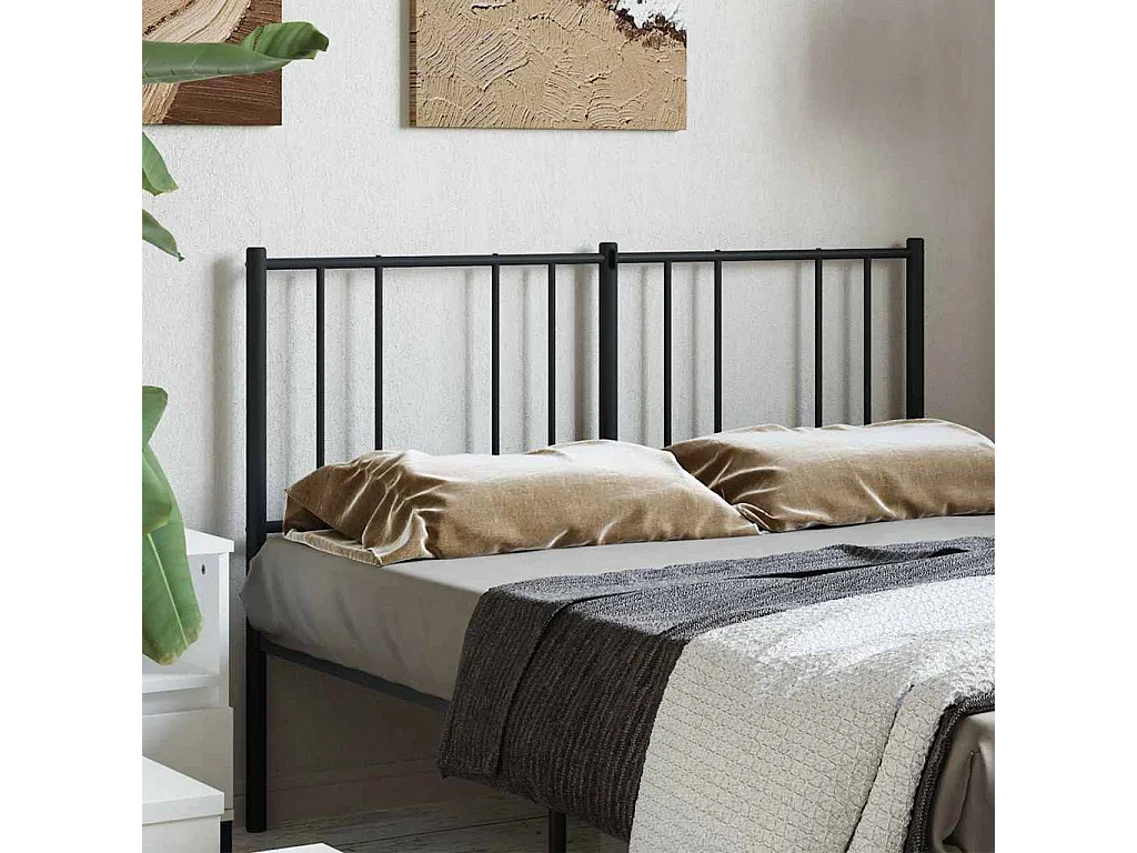 Tête de lit métal noir 140 cm