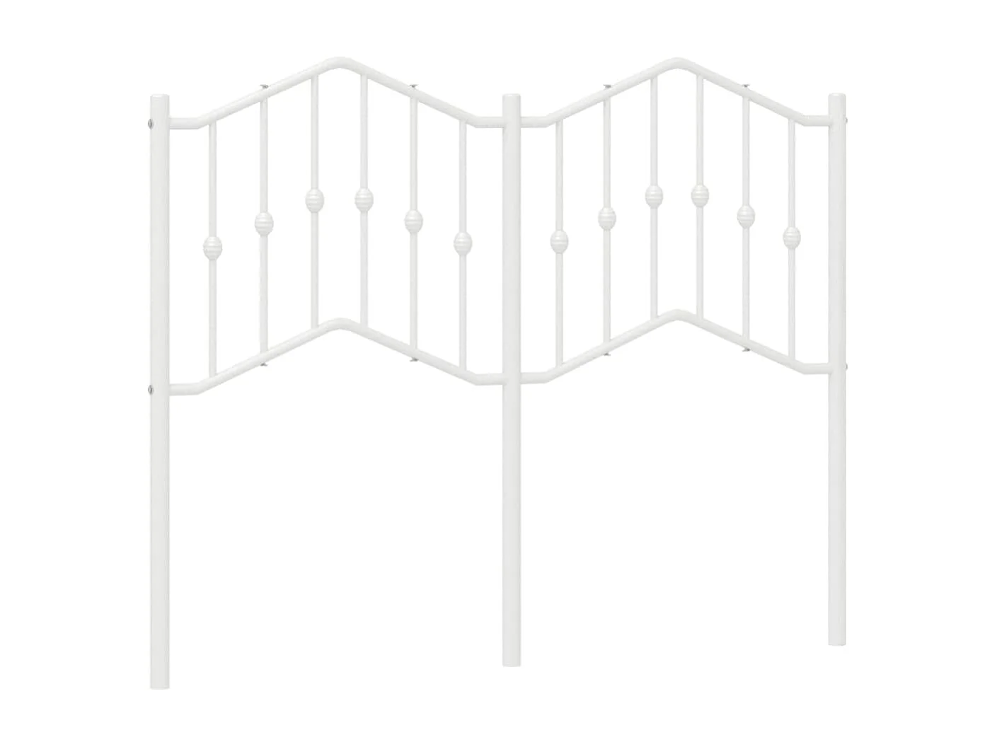 Vervangend hoofdbord 120 cm metaal wit