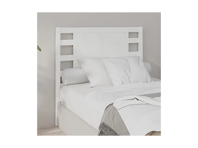 Hoofdbord 81x4x100 cm massief grenenhout wit