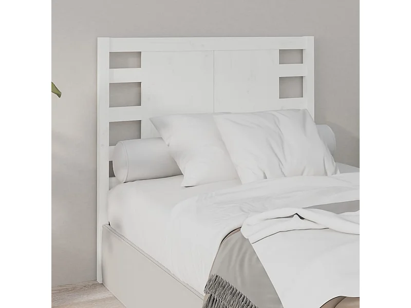 Hoofdbord 81x4x100 cm massief grenenhout wit