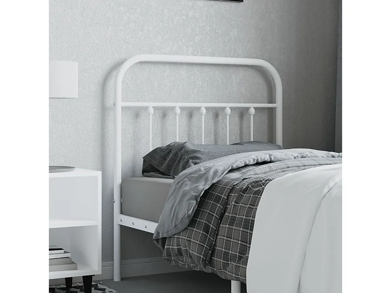 Cabecero de metal blanco 80 cm