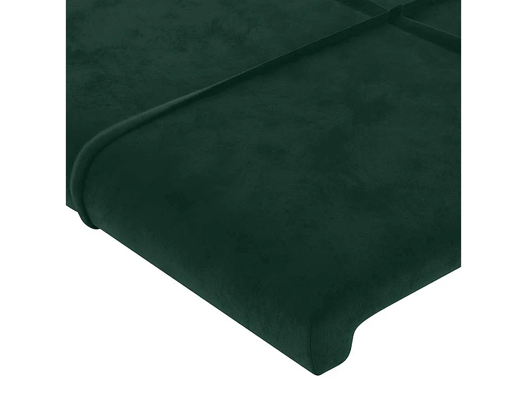 Tête de lit Vert foncé 100x5x118/128 cm Velours