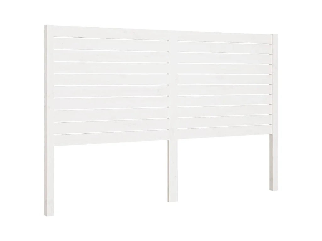 Tête de lit Blanc 186x4x100 cm Bois massif de pin