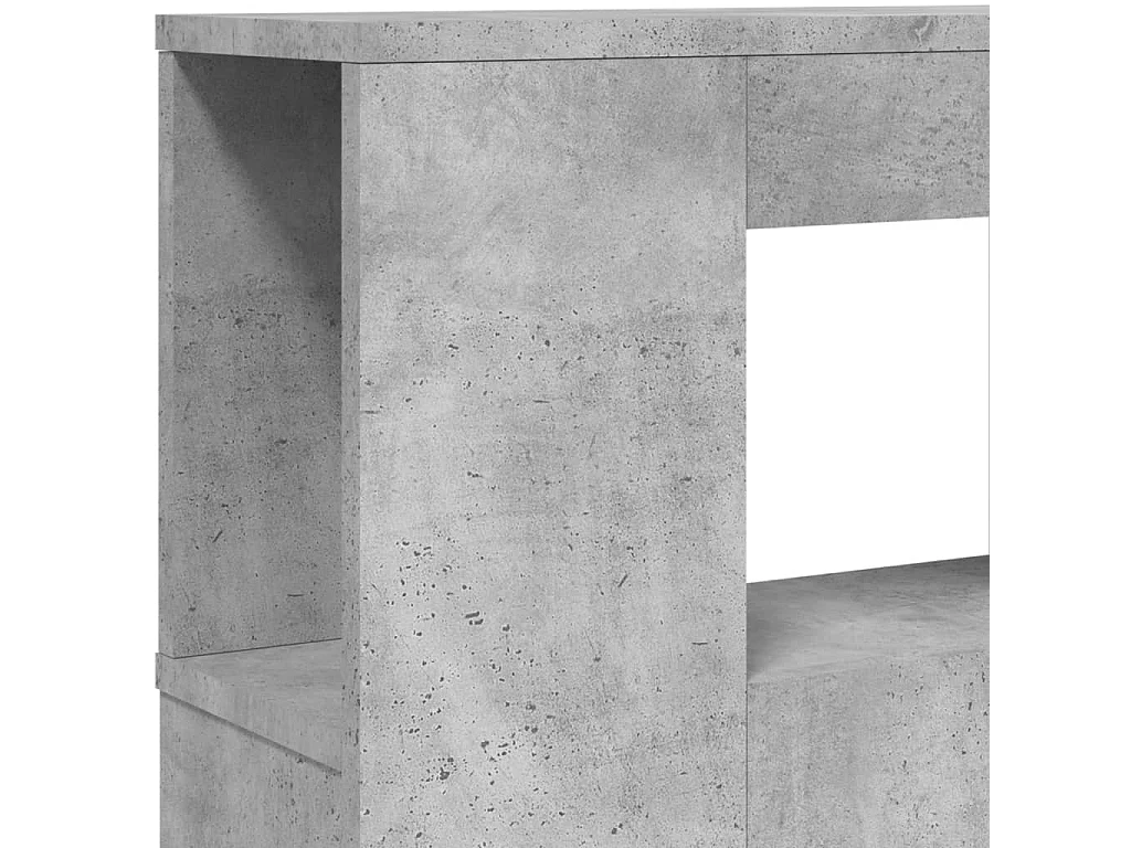 Tête de lit à LED gris béton 160x18,5x103,5cm bois d'ingénierie