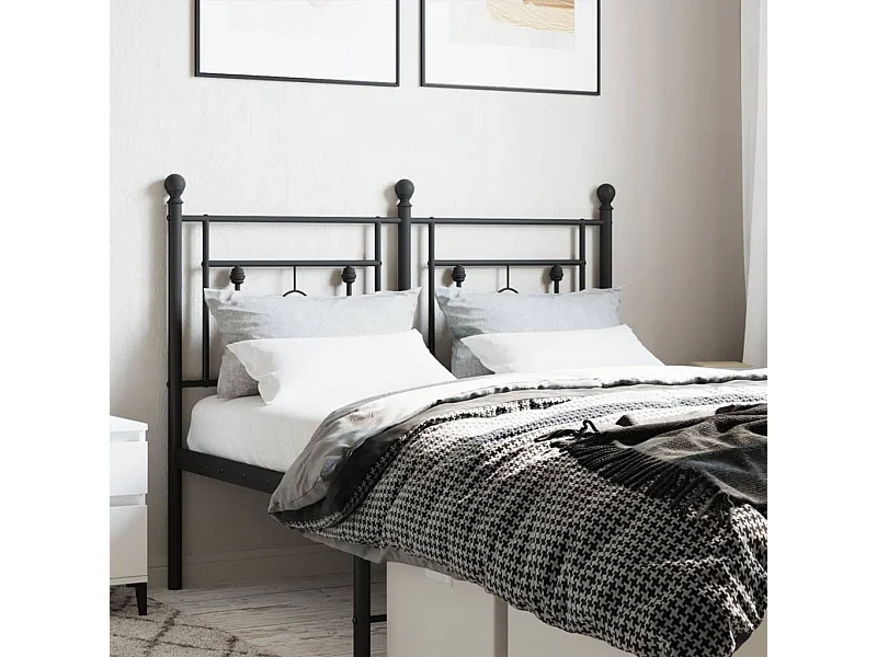 Tête de lit métal noir 120 cm