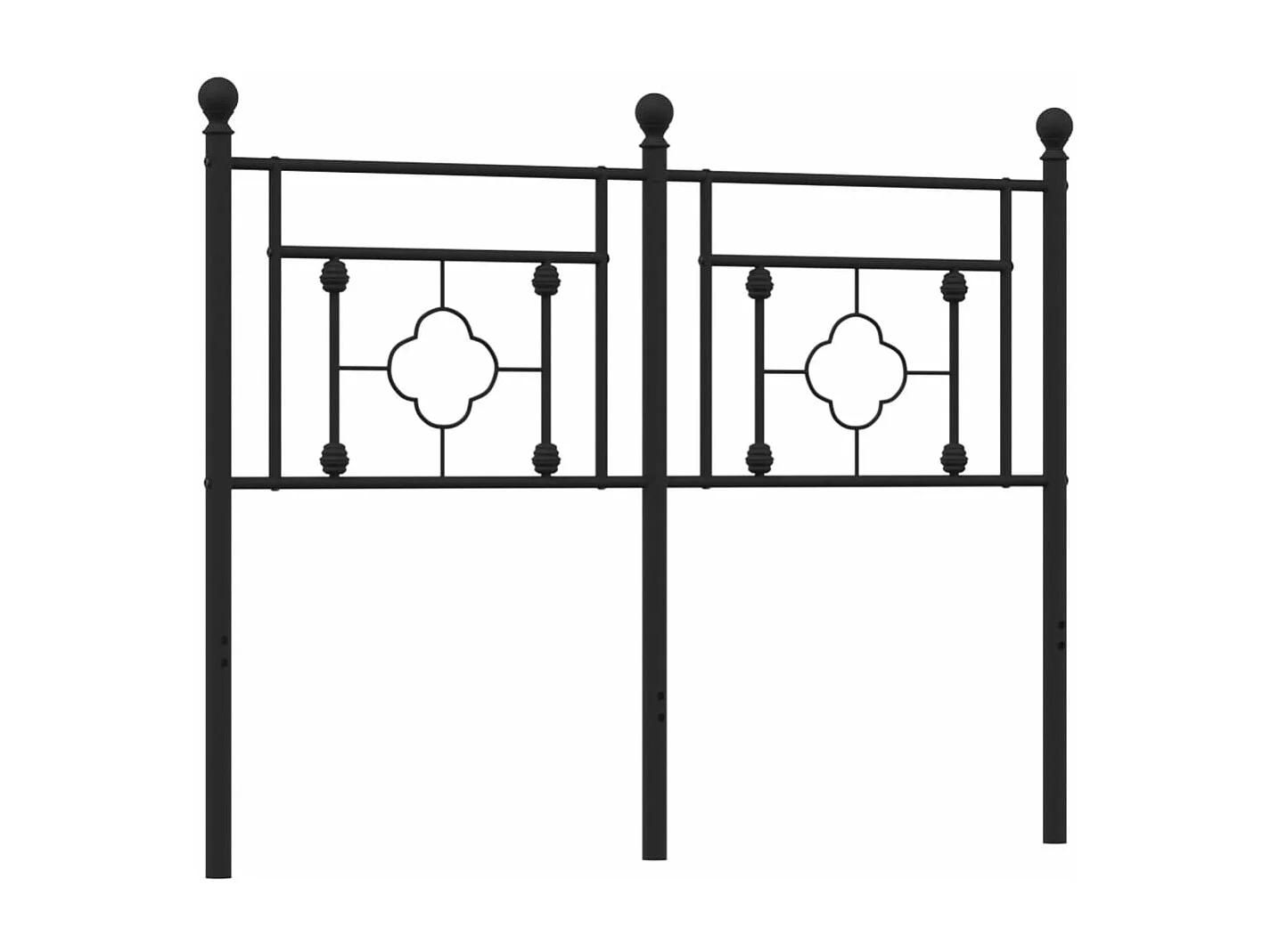Testiera in Metallo Nero 120 cm