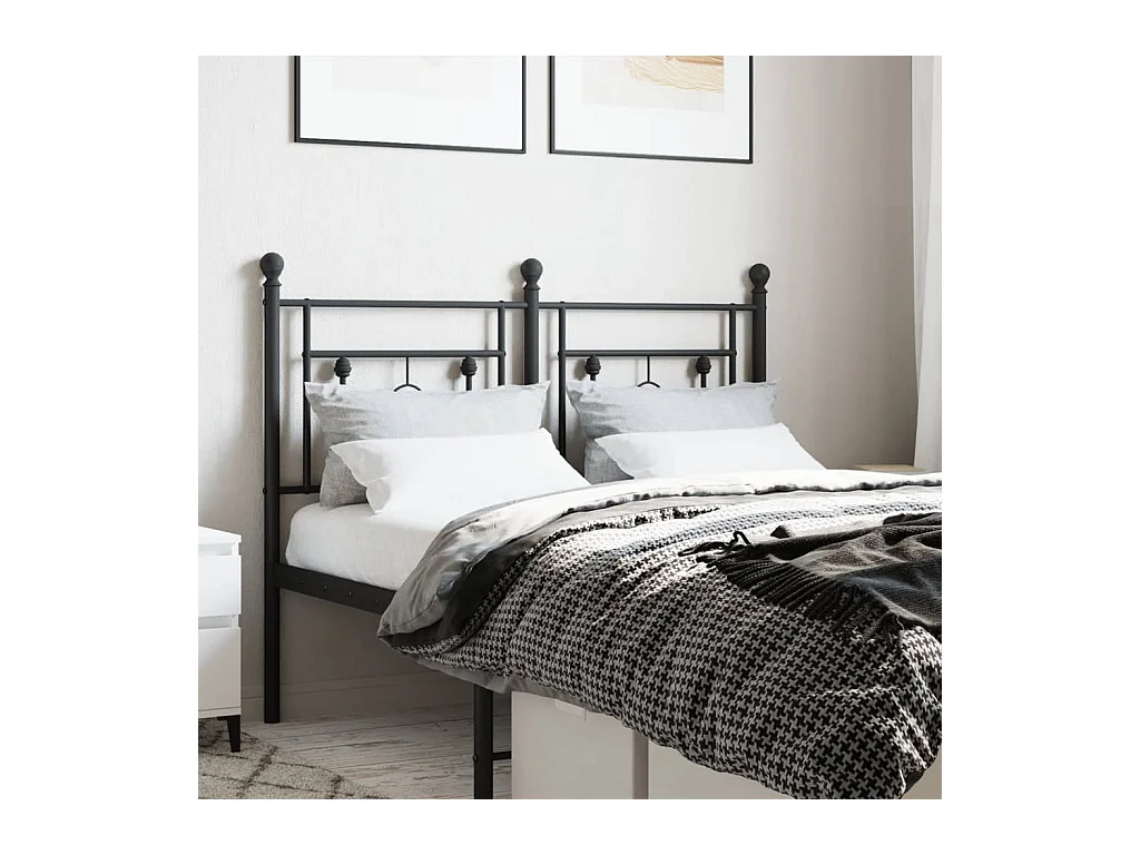 Tête de lit métal noir 120 cm