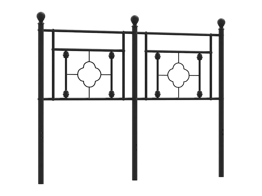 Vervangend hoofdbord 120 cm metaal zwart