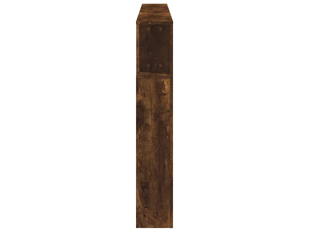 Tête de lit à LED chêne fumé 200x18,5x103,5cm bois d'ingénierie