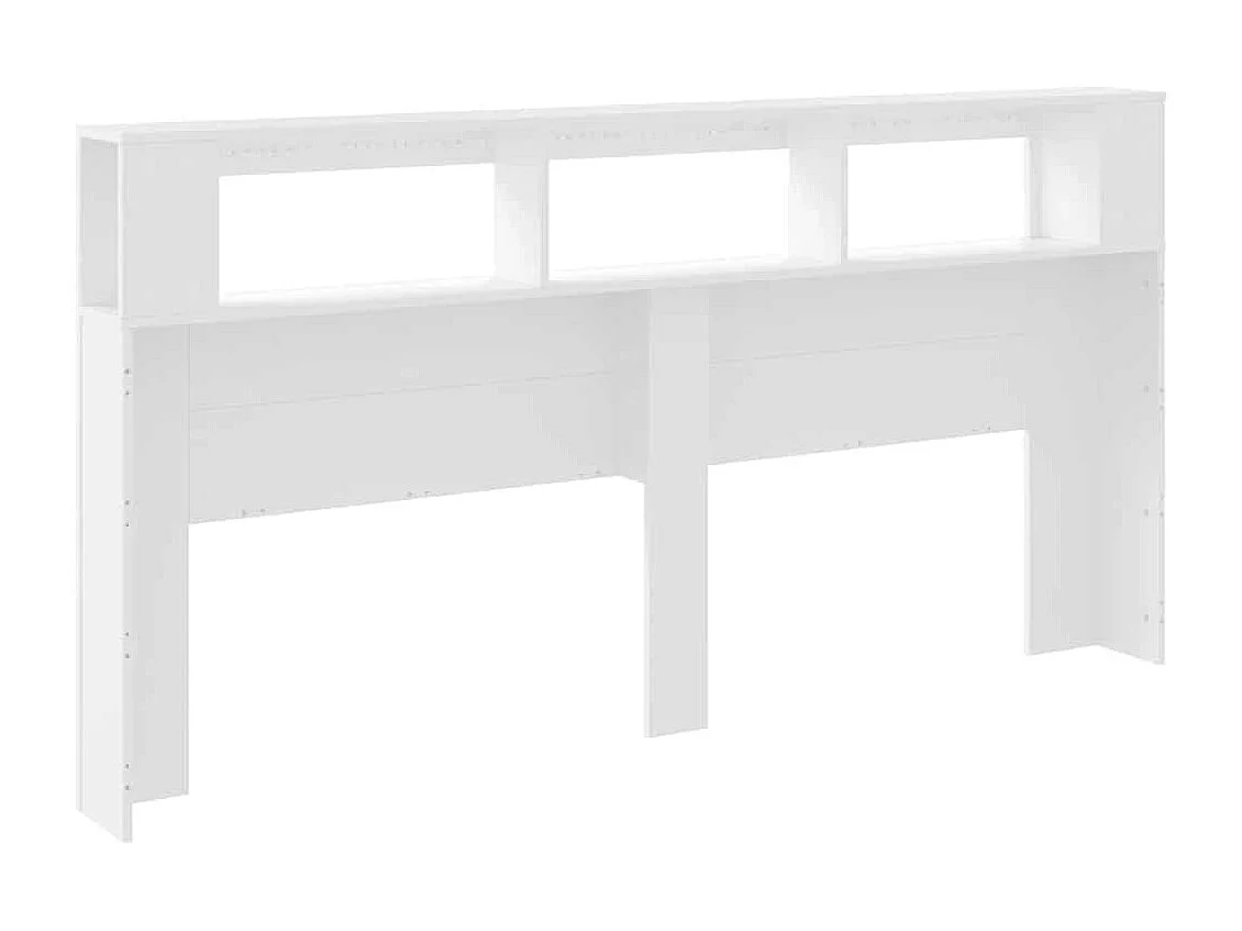 LED-Kopfteil Weiß 200x18,5x103,5 cm Holzwerkstoff