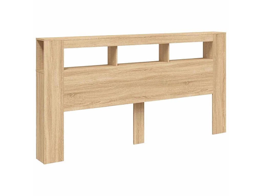 Tête de lit à LED chêne sonoma 200x18,5x103,5cm bois ingénierie