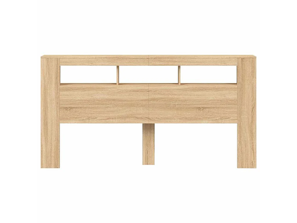 Tête de lit à LED chêne sonoma 200x18,5x103,5cm bois ingénierie