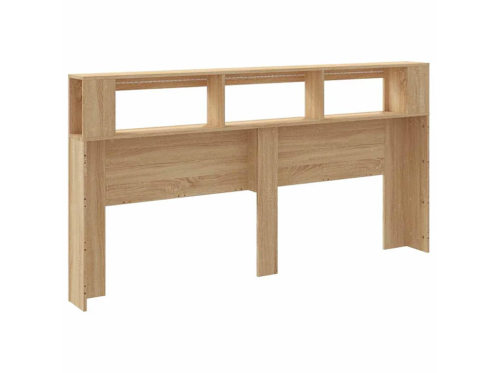 Tête de lit à LED chêne sonoma 200x18,5x103,5cm bois ingénierie
