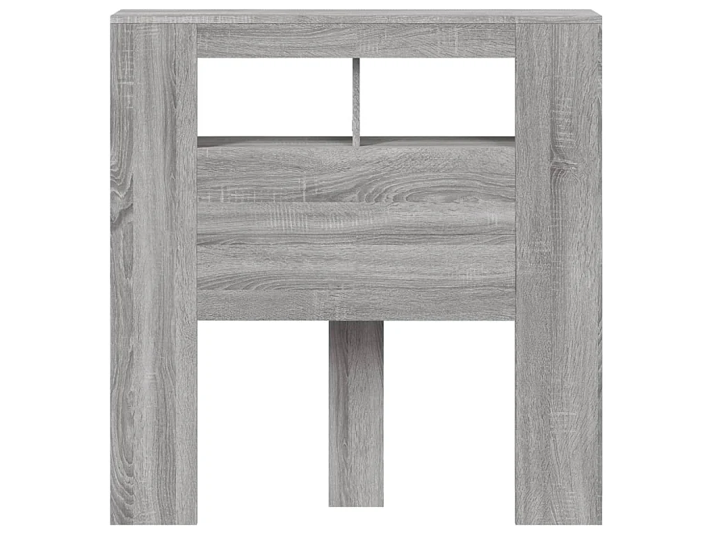 Cabecero LED madera ingeniería gris Sonoma 100x18,5x103,5 cm