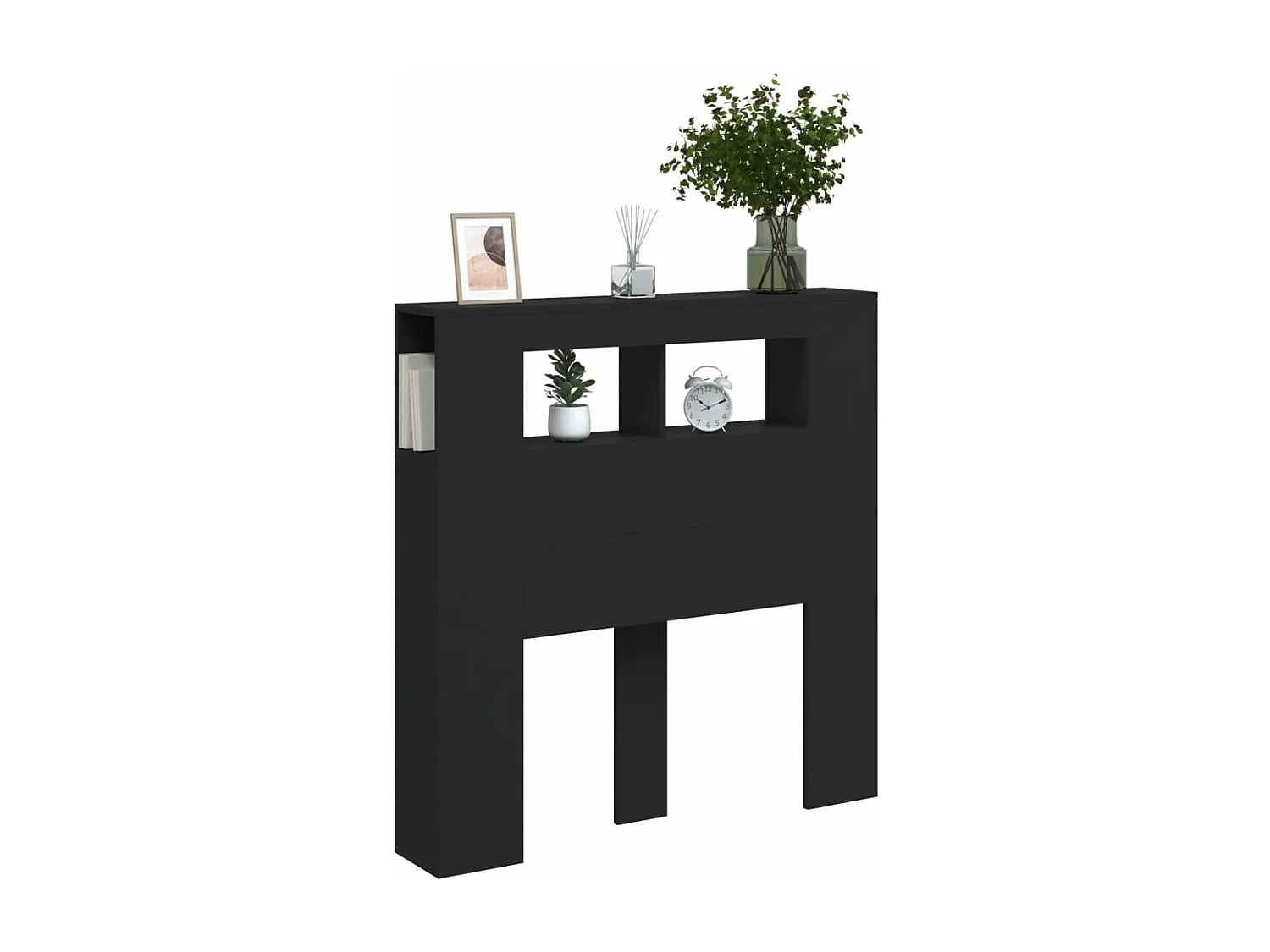 LED-Kopfteil Schwarz 100x18,5x103,5 cm Holzwerkstoff