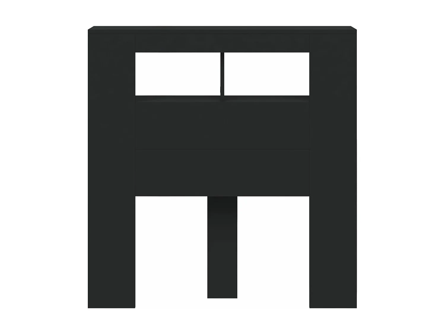 LED-Kopfteil Schwarz 100x18,5x103,5 cm Holzwerkstoff