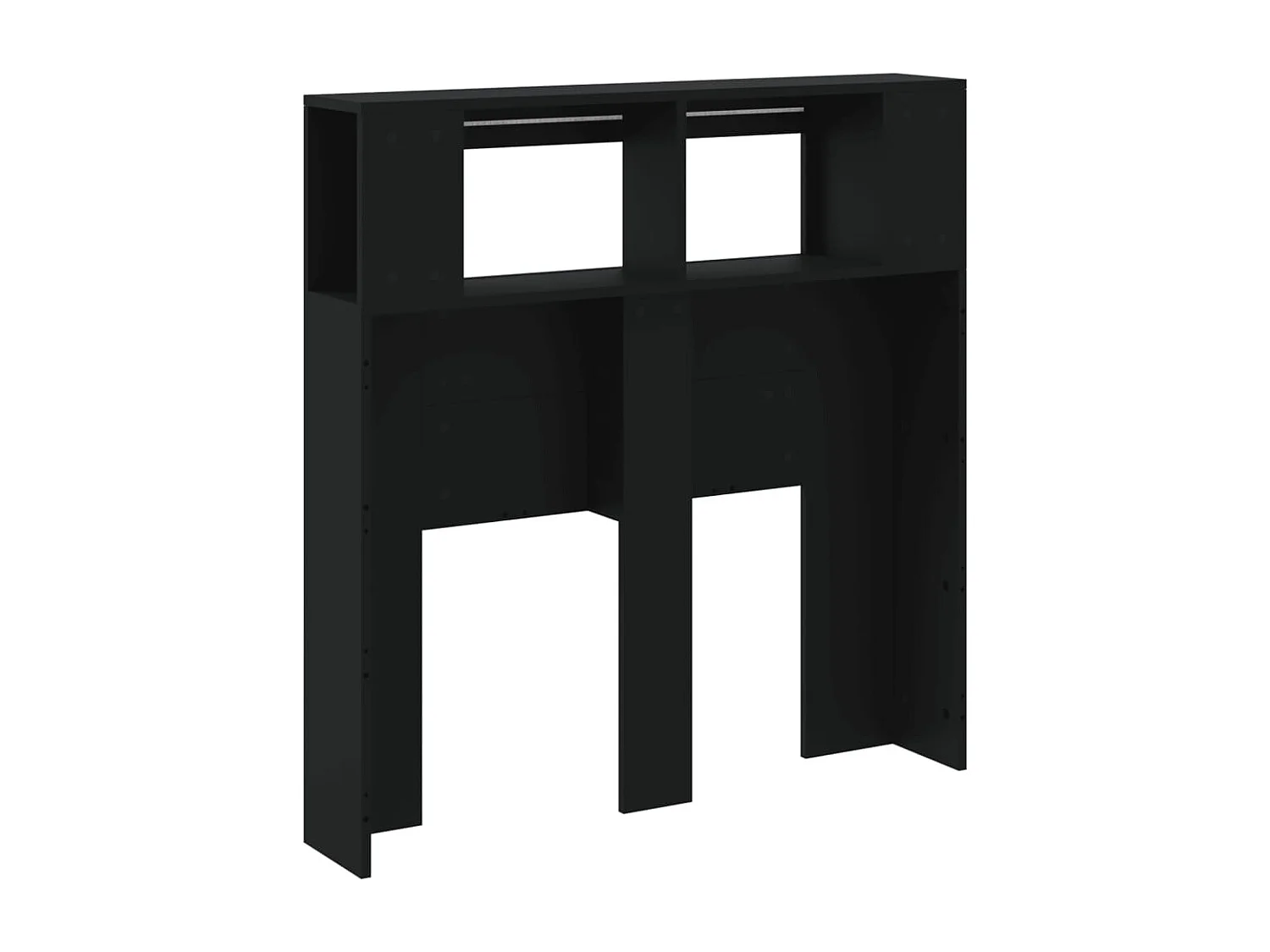 LED-Kopfteil Schwarz 100x18,5x103,5 cm Holzwerkstoff