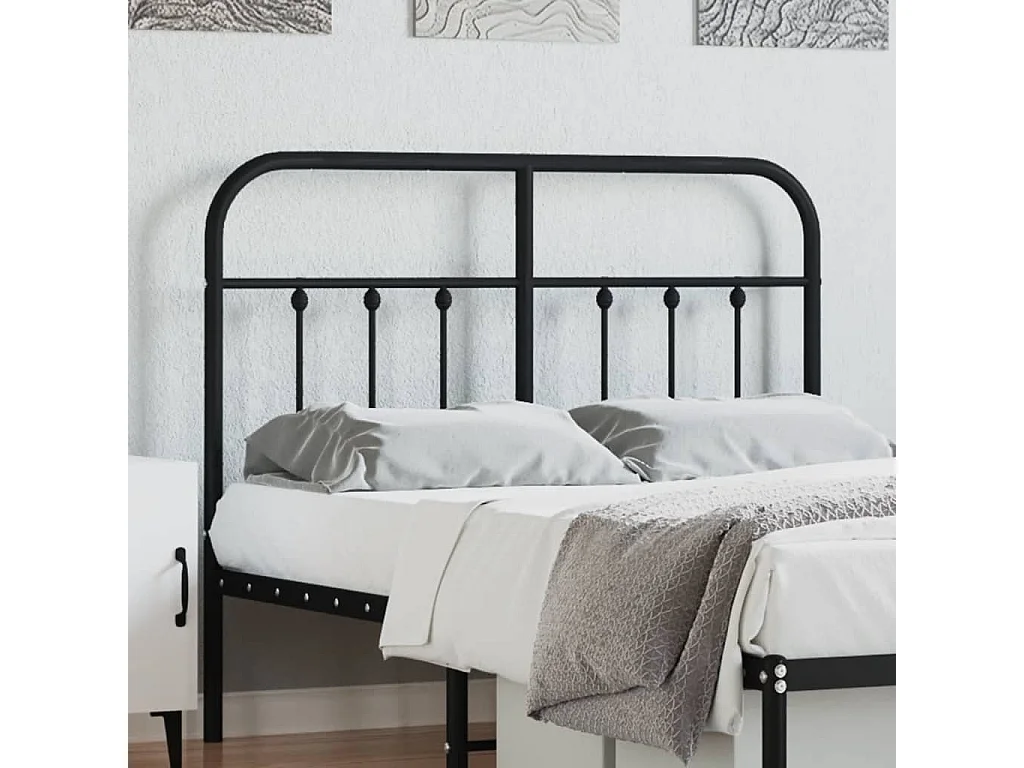 Tête de lit métal noir 120 cm