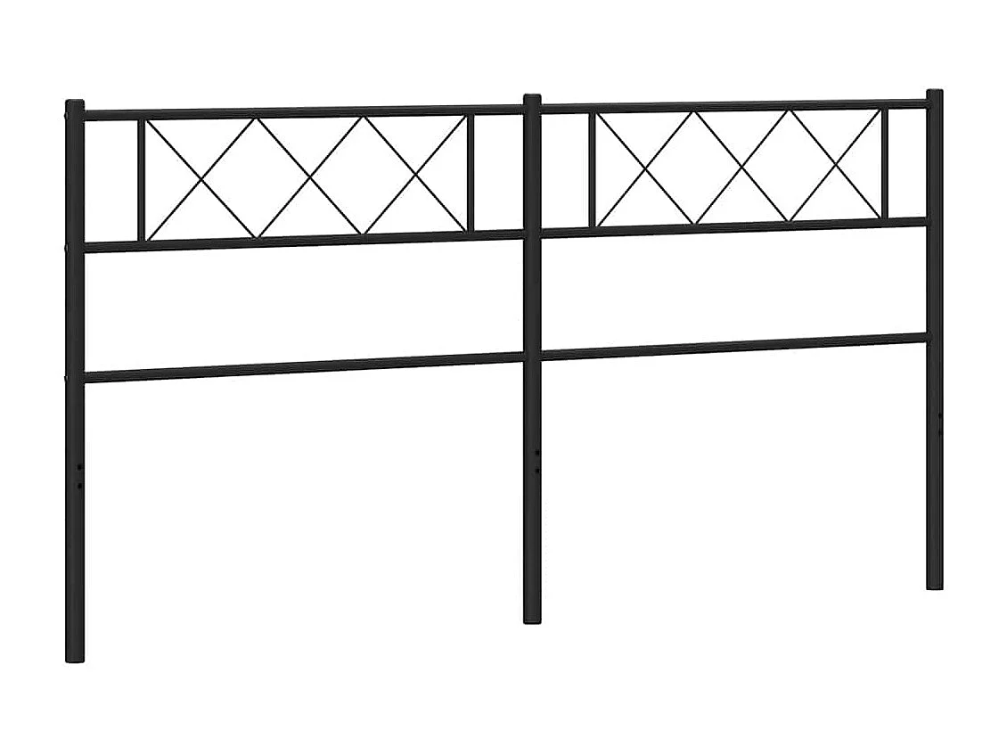 Vervangend hoofdbord 160 cm metaal zwart