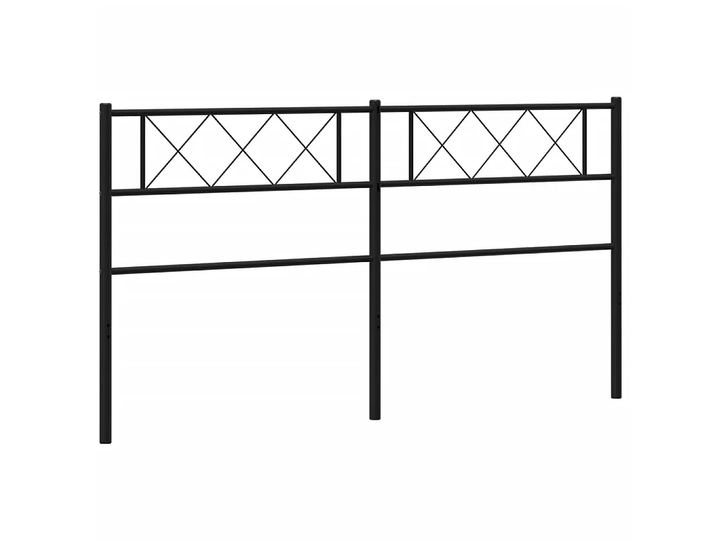 Vervangend hoofdbord 160 cm metaal zwart