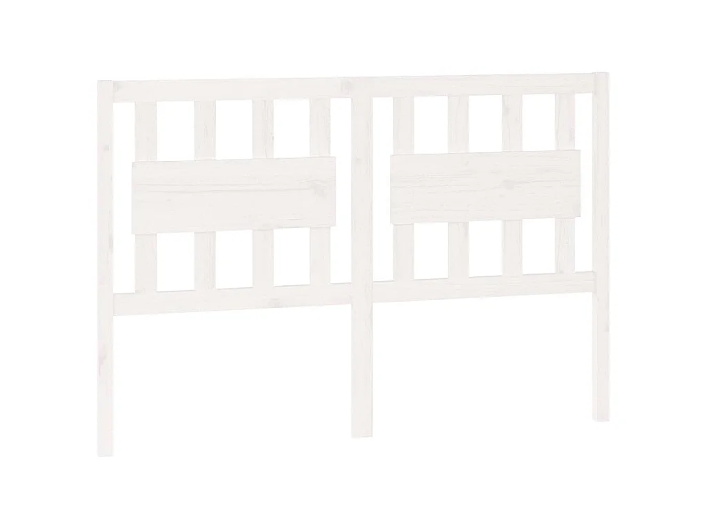 Tête de lit blanc 140,5x4x100 cm bois massif de pin