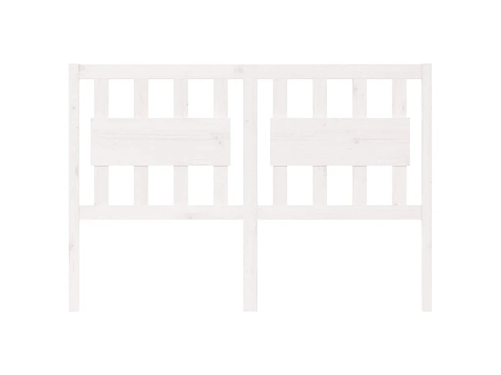 Tête de lit blanc 140,5x4x100 cm bois massif de pin