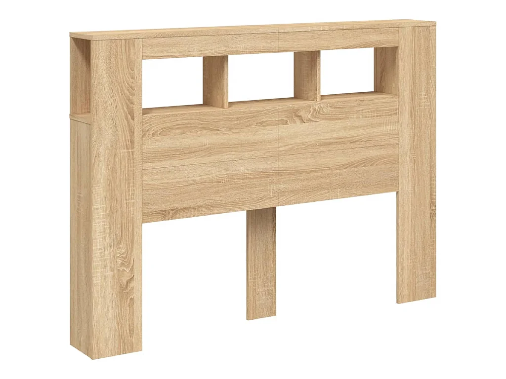 Tête de lit à LED chêne sonoma 140x18,5x103,5cm bois ingénierie