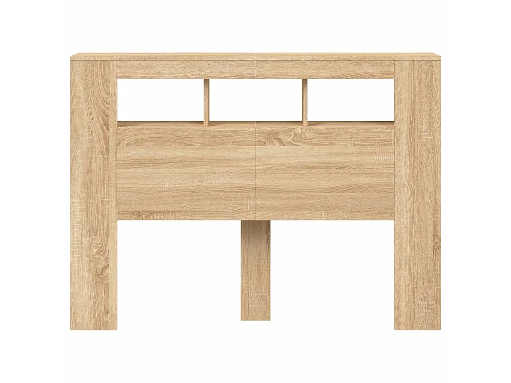 Tête de lit à LED chêne sonoma 140x18,5x103,5cm bois ingénierie