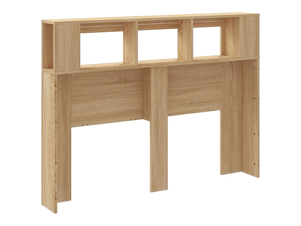 Tête de lit à LED chêne sonoma 140x18,5x103,5cm bois ingénierie