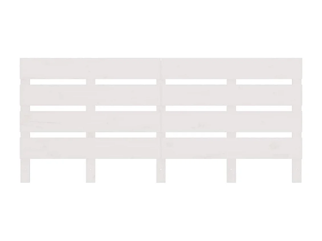 Tête de lit Blanc 180x3x80 cm Bois massif de pin