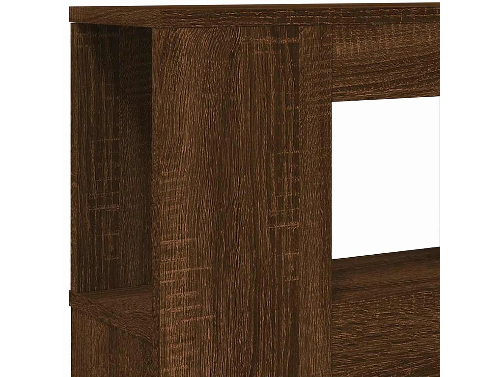 LED-Kopfteil Braun Eichen-Optik 200x18,5x103,5 cm Holzwerkstoff