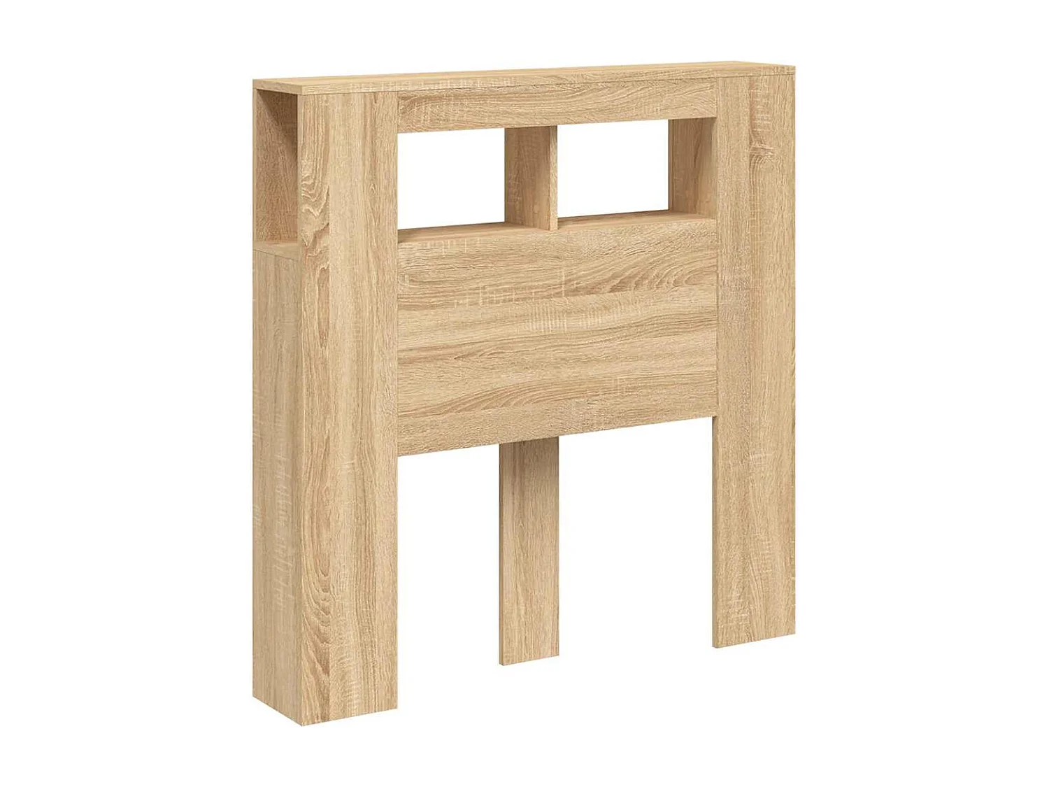 Hoofdeinde met LED 100x18,5x103,5 cm bewerkt hout sonoma eiken