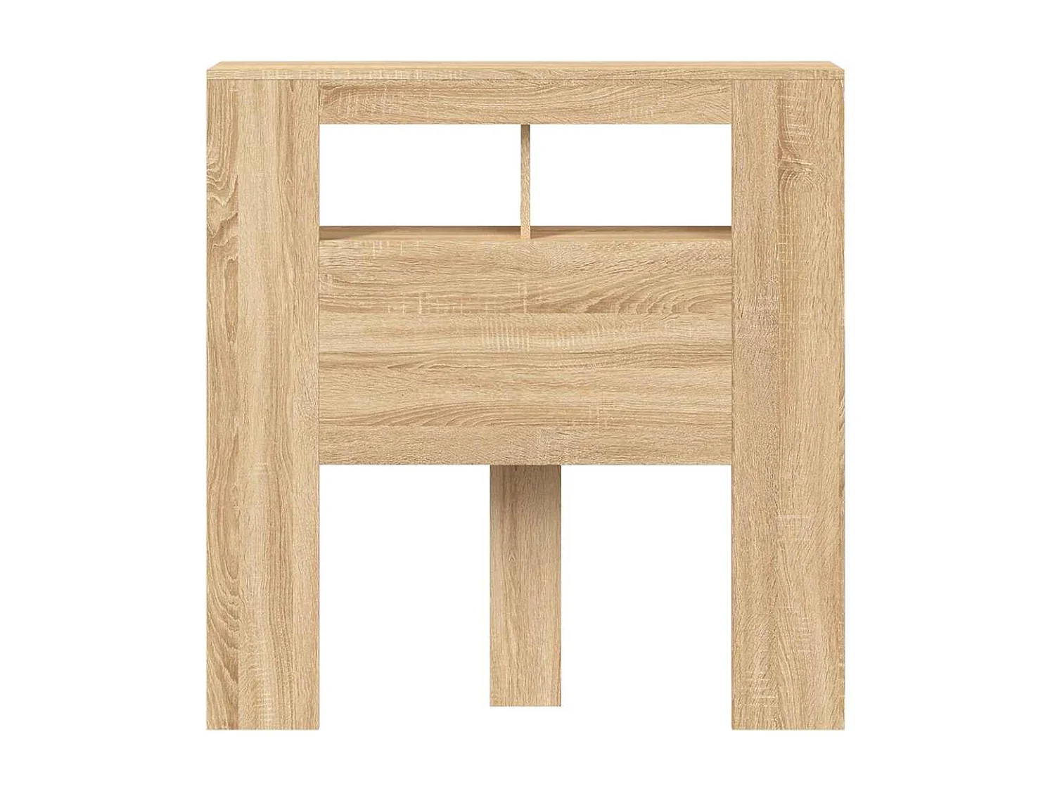 Hoofdeinde met LED 100x18,5x103,5 cm bewerkt hout sonoma eiken