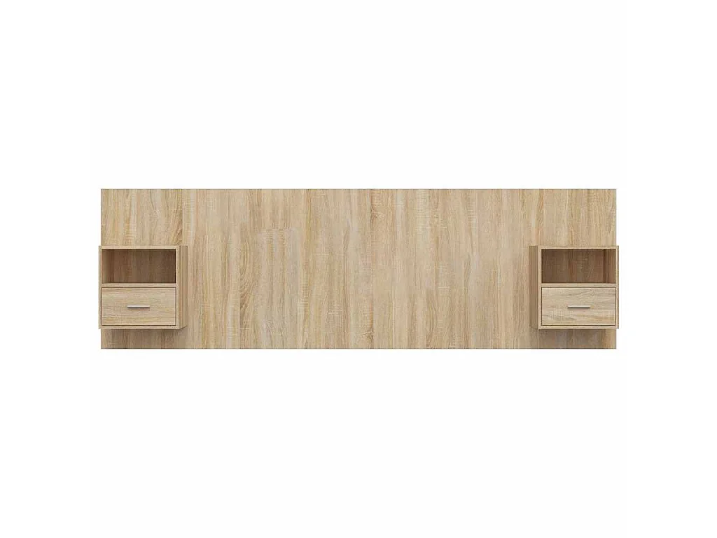 Hoofdbord met kastjes bewerkt hout sonoma eikenkleurig