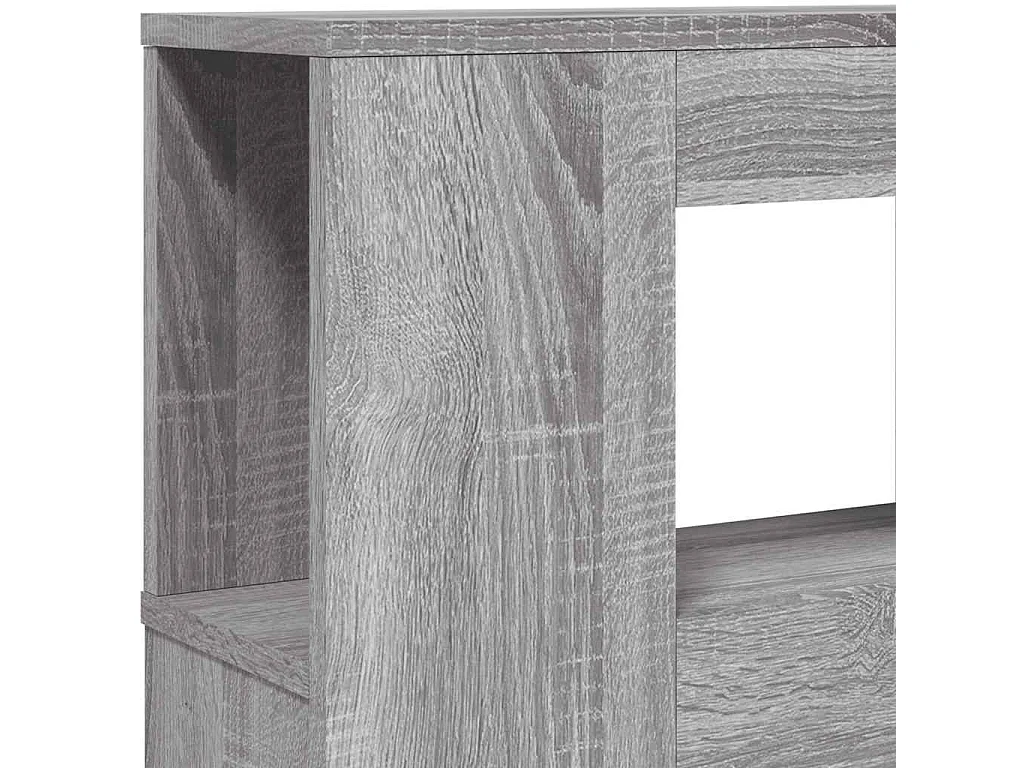 LED-Kopfteil Grau Sonoma 200x18,5x103,5 cm Holzwerkstoff