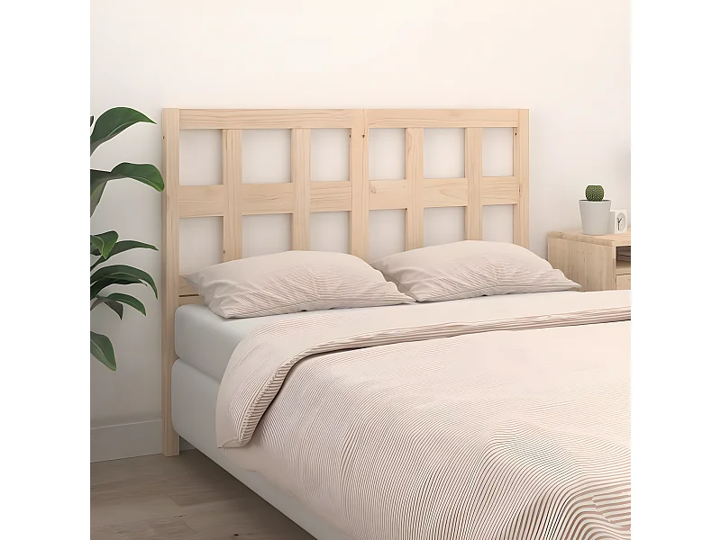 Testiera per Letto 140,5x4x100 cm in Legno Massello di Pino