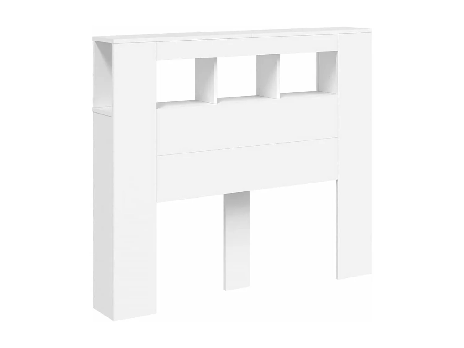 Tête de lit à LED blanc 120x18,5x103,5 cm bois d'ingénierie