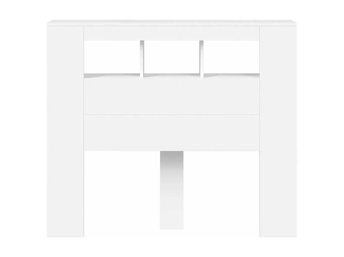 Tête de lit à LED blanc 120x18,5x103,5 cm bois d'ingénierie