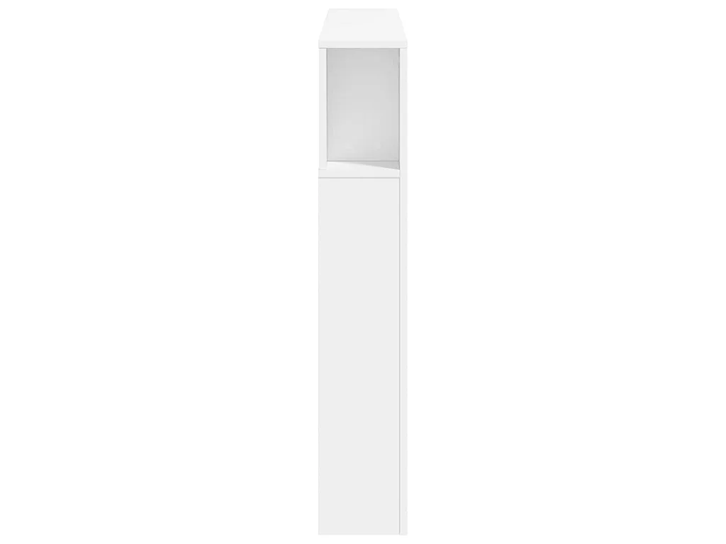 Cabeceira cama c/ LEDs 120x18,5x103,5 cm deriv. madeira branco