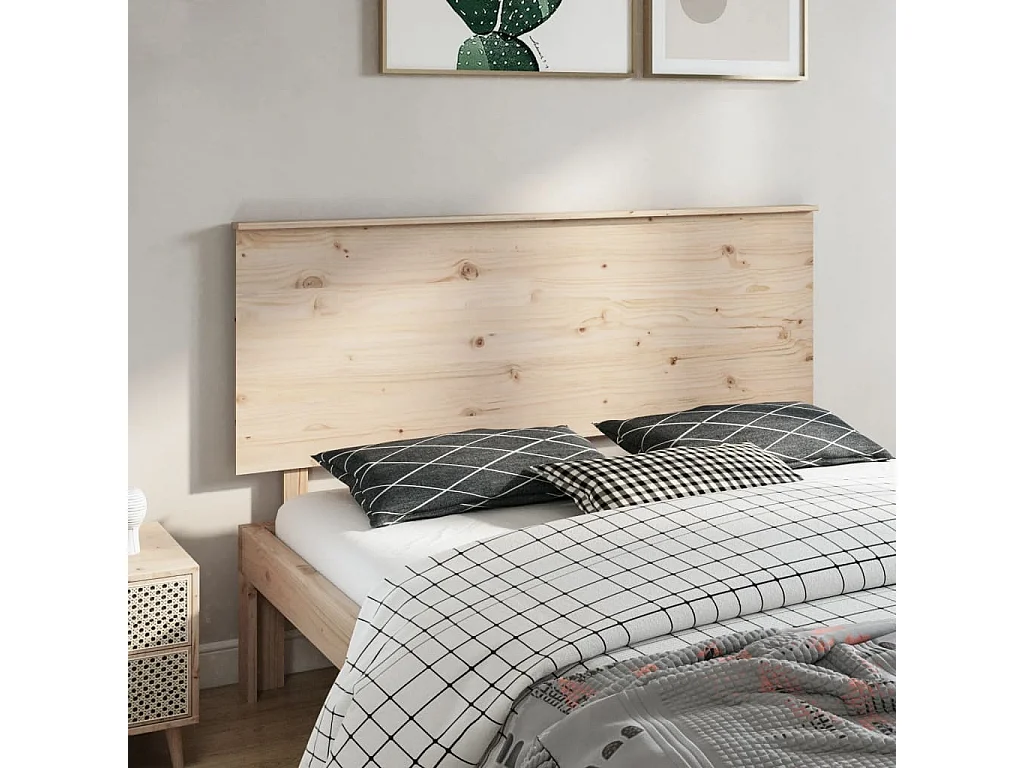 Testiera per Letto 164x6x82,5 cm Legno Massello di Pino