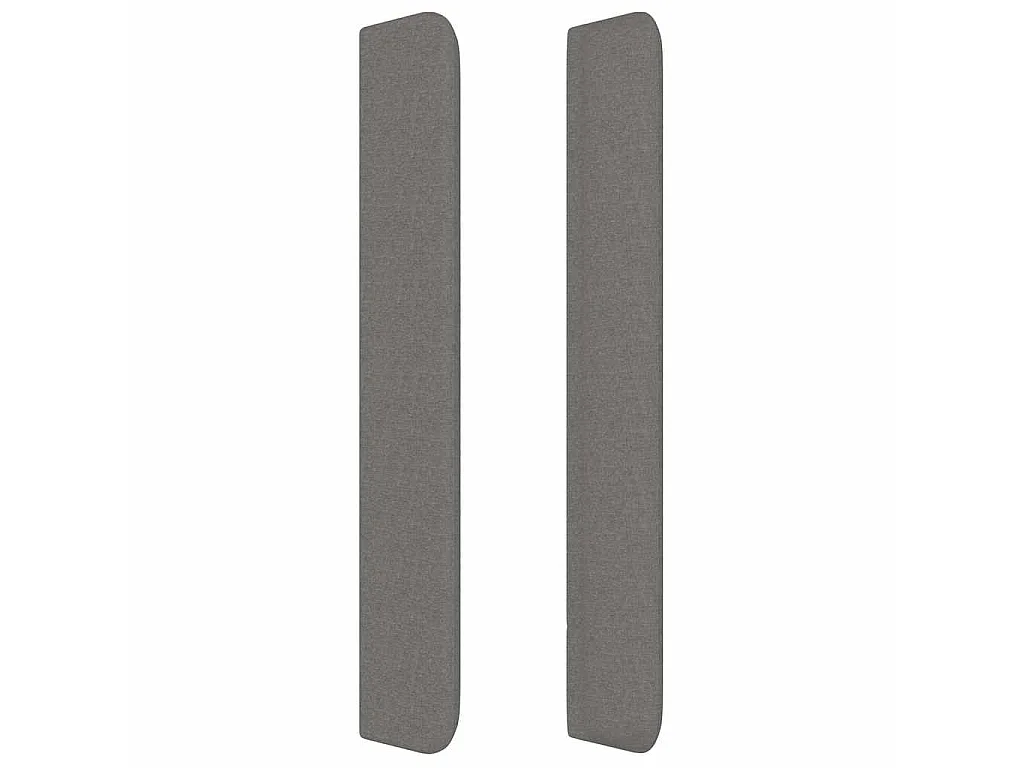 Tête de lit avec oreilles Gris foncé 83x16x118/128 cm Tissu