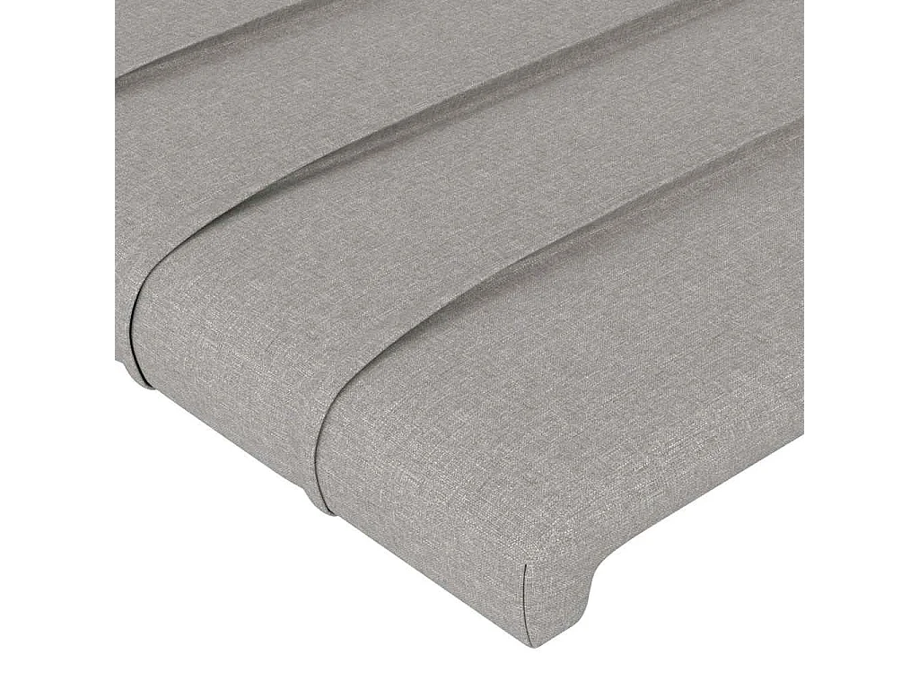 Tête de lit Gris clair 180 x 5 x 118/128 cm Tissu