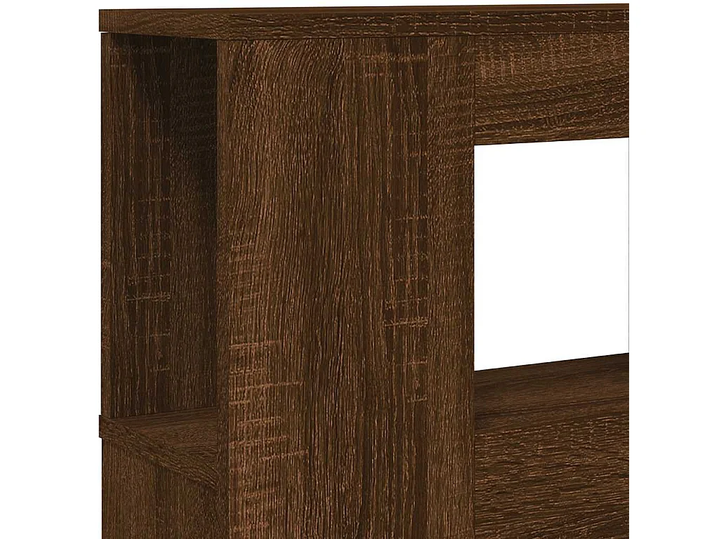 Hoofdeinde met LED 220x18,5x103,5 cm bewerkt hout bruineiken