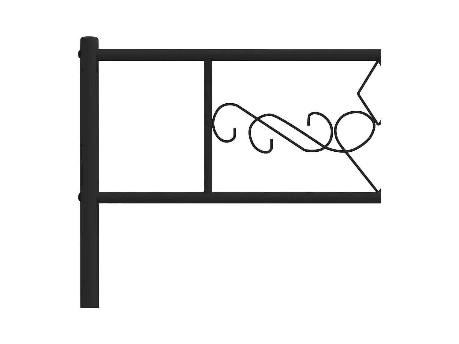 Hoofdbord 120 cm metaal zwart