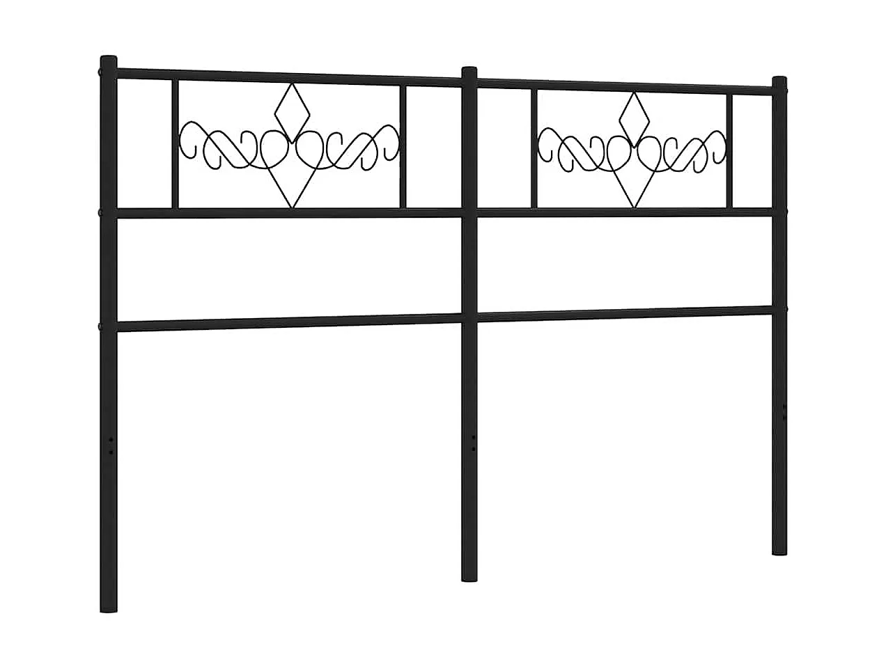 Ersatz-Kopfteil Metall Schwarz 120 cm