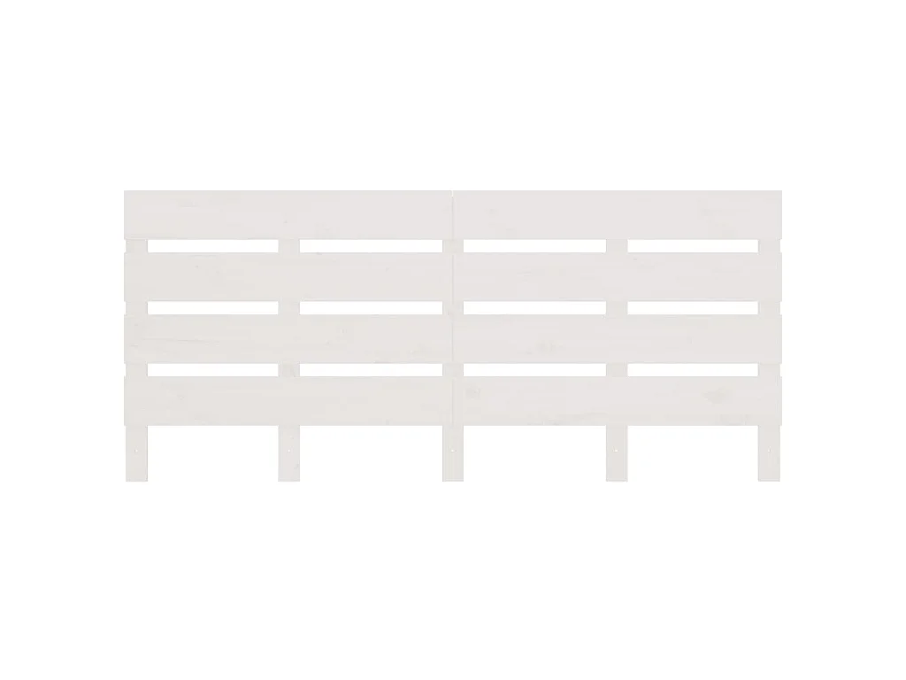 Tête de lit Blanc 150x3x80 cm Bois massif de pin