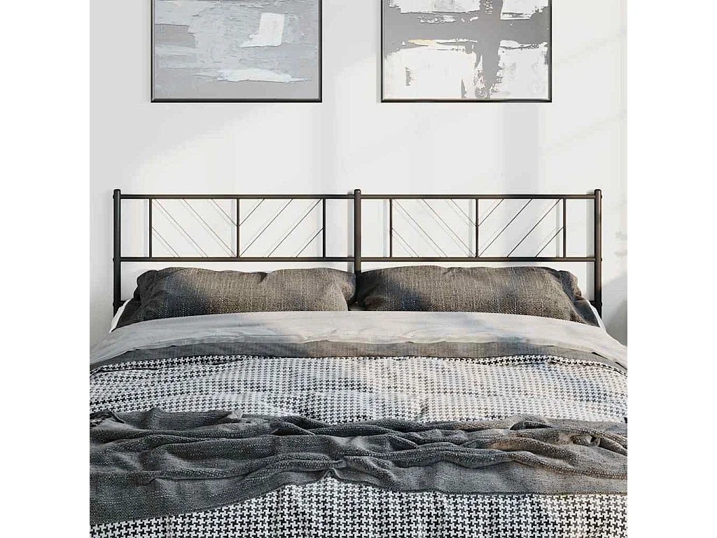 Tête de lit métal noir 180 cm